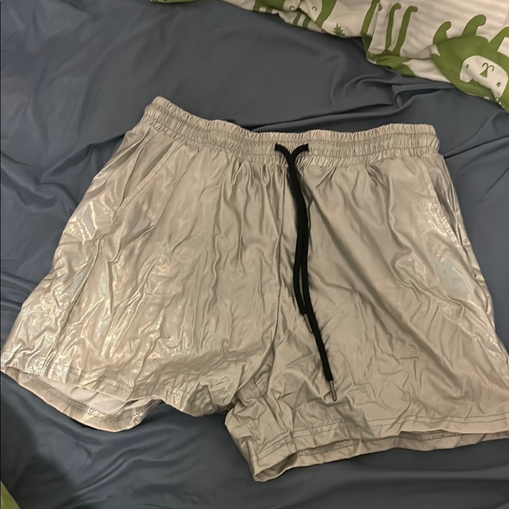SHEIN Silver Athletic Men's Shorts